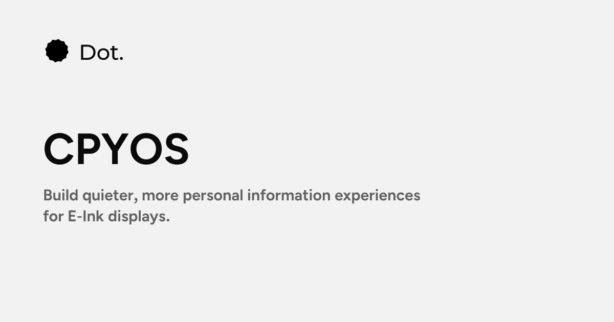 Dot | CPYOS