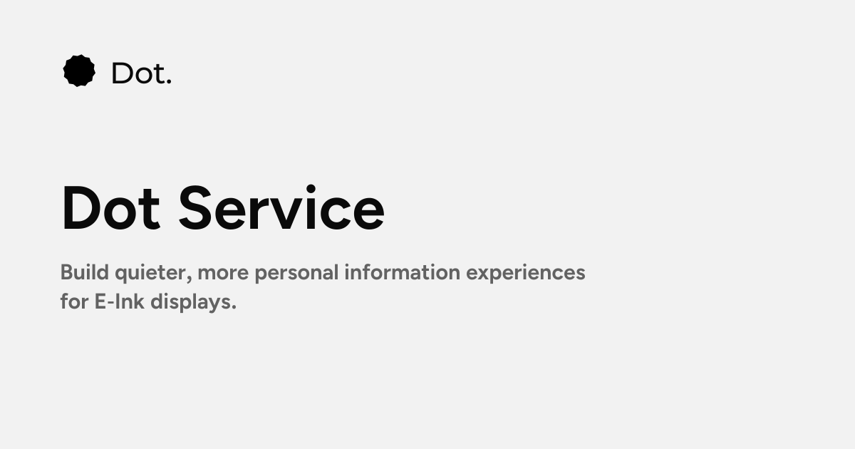 Dot | Dot Service